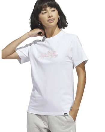 Tricou din bumbac cu logo Western, Alb/Roz/Verde sparanghel