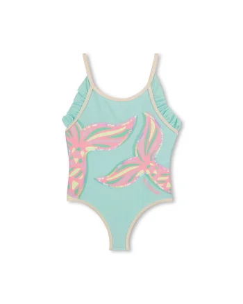Costum de baie cu paiete, Verde pal