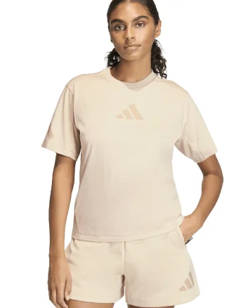 Tricou de bumbac cu imprimeu logo Z.N.E., Bej