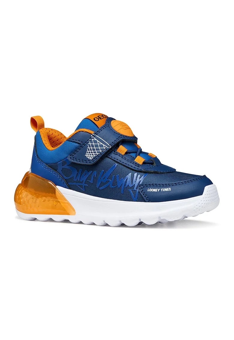 Pantofi sport Activart Illuminus cu design Looney Tunes, Portocaliu/Bleumarin