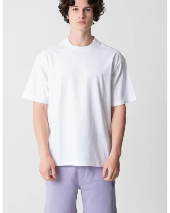 Tricou lejer de bumbac, Alb