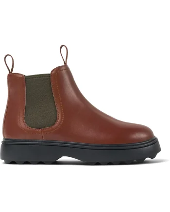 Ghete Chelsea de piele Norte 8457, Rosu