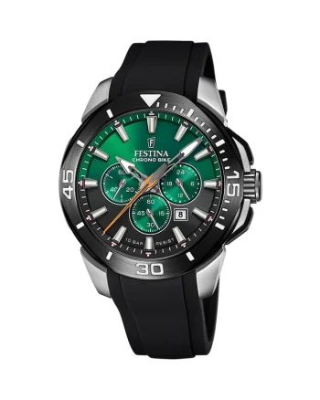 Ceas barbatesc  F20642/C Quartz Argintiu, Negru