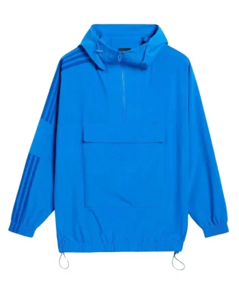 Jacheta unisex  x Ivy Park, albastra, marimea S, design oversize, cu gluga, 73x65x56cm