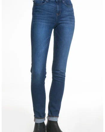 Blugi skinny cu aspect decolorat, Alb/Bleumarin