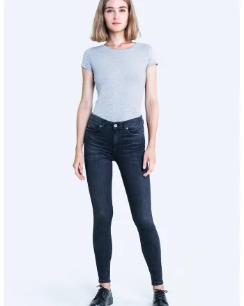 Blugi skinny cu talie inalta Melinda, Bleumarin