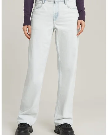Blugi relaxed-fit Judee, Alb/Albastru pal
