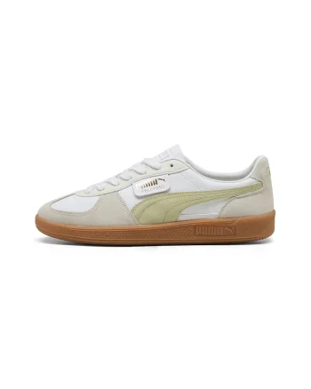 Pantofi sport din piele intoarsa Palermo, Alb/Maro nisip