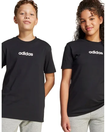 Tricou cu decolteu la baza gatului si logo pe piept, Negru/Alb optic