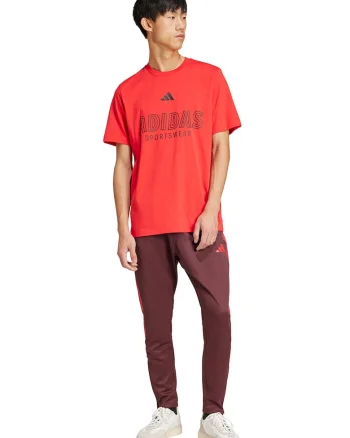 Tricou cu imprimeu logo si decolteu la baza gatului, Coral/Negru stins