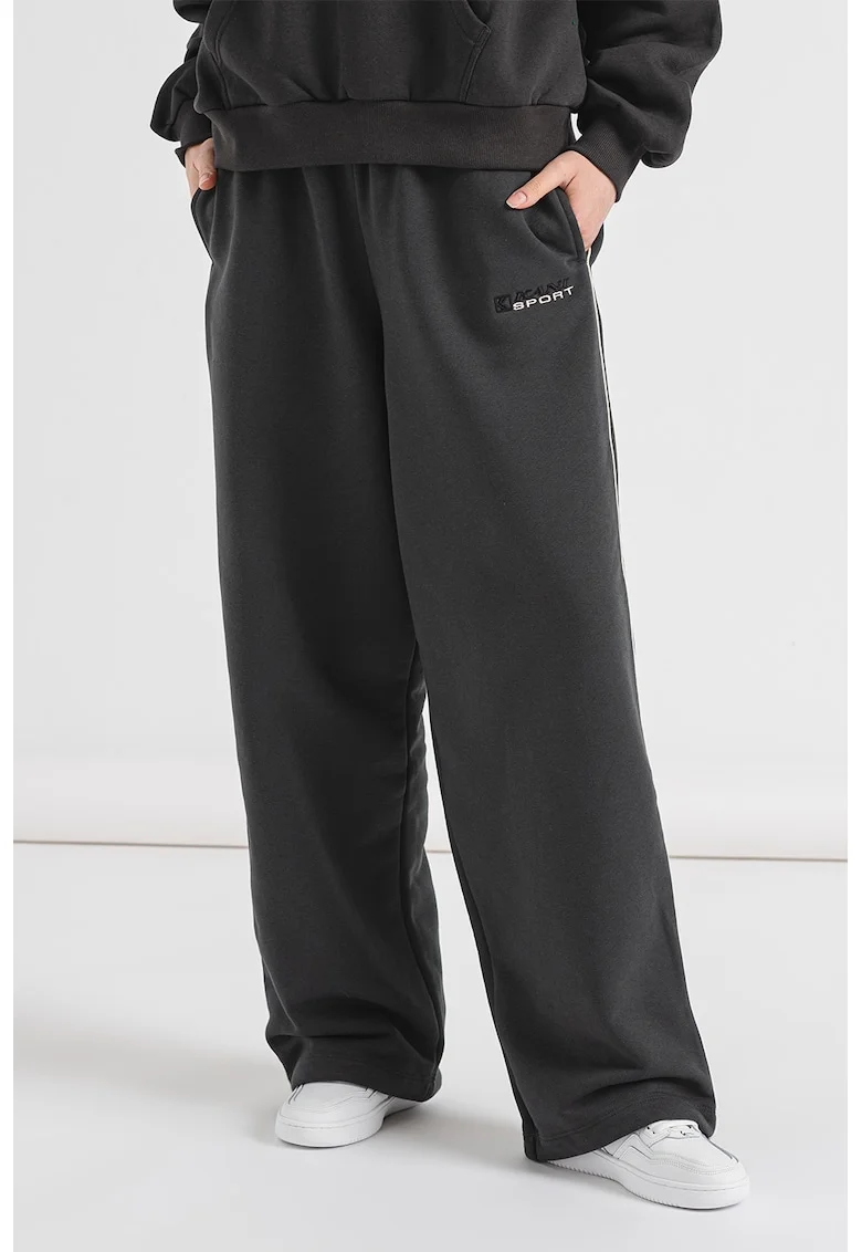 Pantaloni de trening relaxed fit cu buzunare, Gri