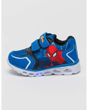 Pantofi sport cu LED Spiderman, Rosu/Albastru royal