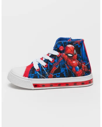 Tenisi cu LED Spiderman, Rosu/Alb/Albastru royal