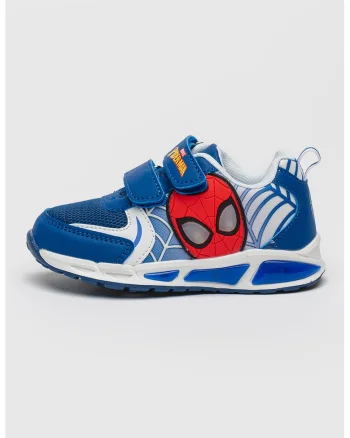 Pantofi sport cu LED Spiderman, Rosu/Alb/Albastru royal