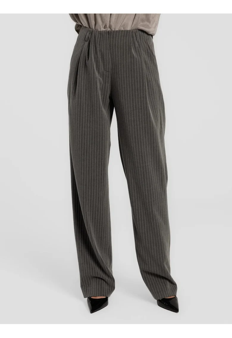 Pantaloni cu model cu dungi Gante, Gri