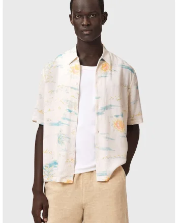 Camasa boxy fit cu imprimeu Breezer, Multicolor
