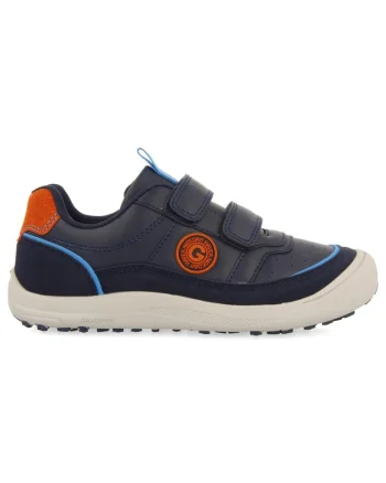 Pantofi sport de piele ecologica cu velcroFertod, Bleumarin