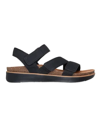 Sandale flatform cu velcro, Negru