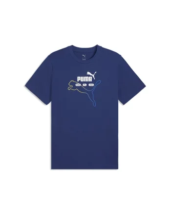 Tricou din bumbac cu imprimeu logo, Galben pai/Alb optic/Bleumarin