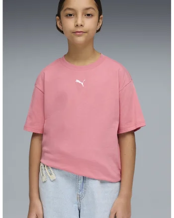 Tricou cu imprimeu logo Essentials, Roz somon