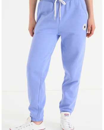 Pantaloni de trening din amestec de bumbac cu snururi, Lila