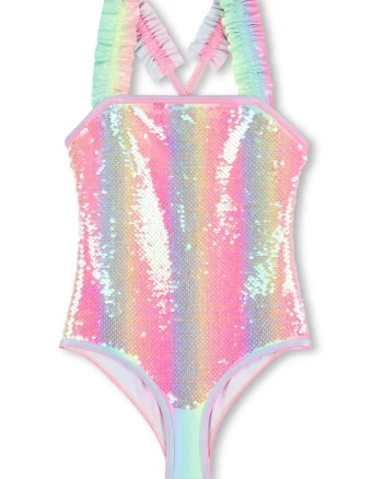Costul de baie intreg cu paiete, Multicolor
