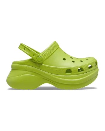 Saboti slingback demi-wedge, Verde lime