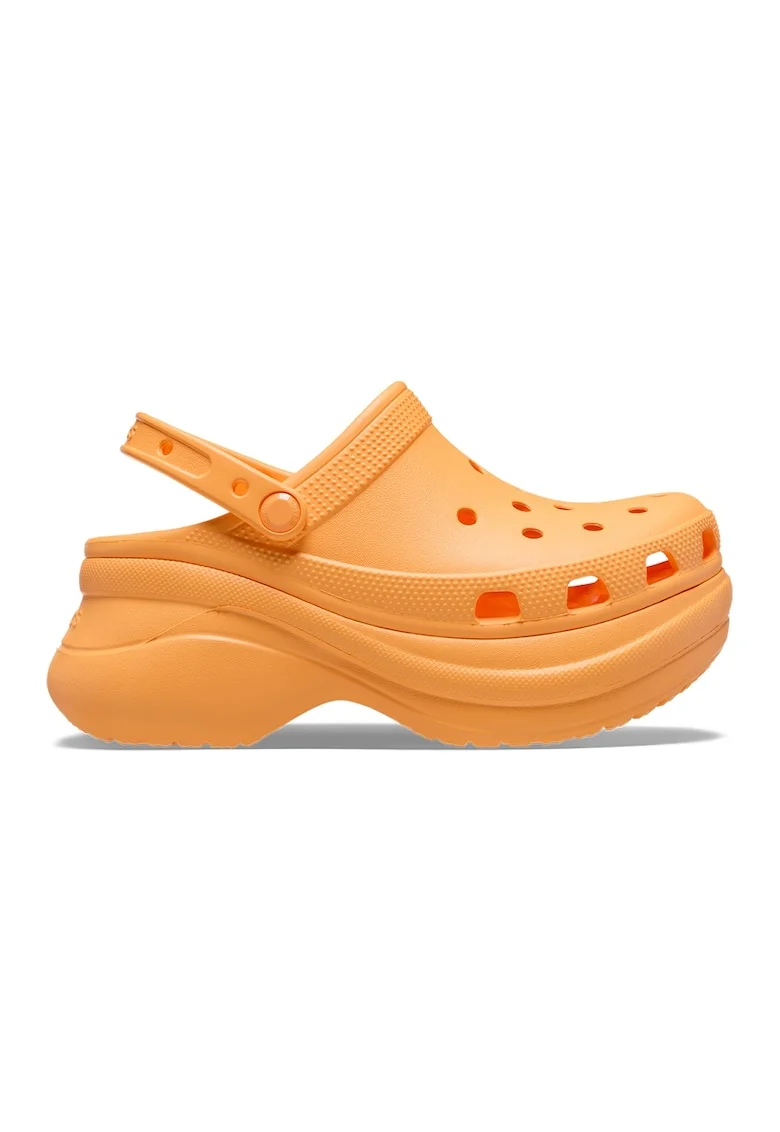 Saboti slingback demi-wedge, Portocaliu mandarina