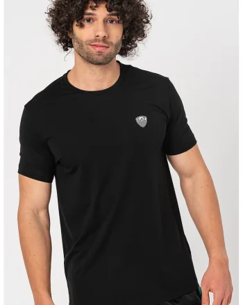 Tricou regular fit cu logo, Negru