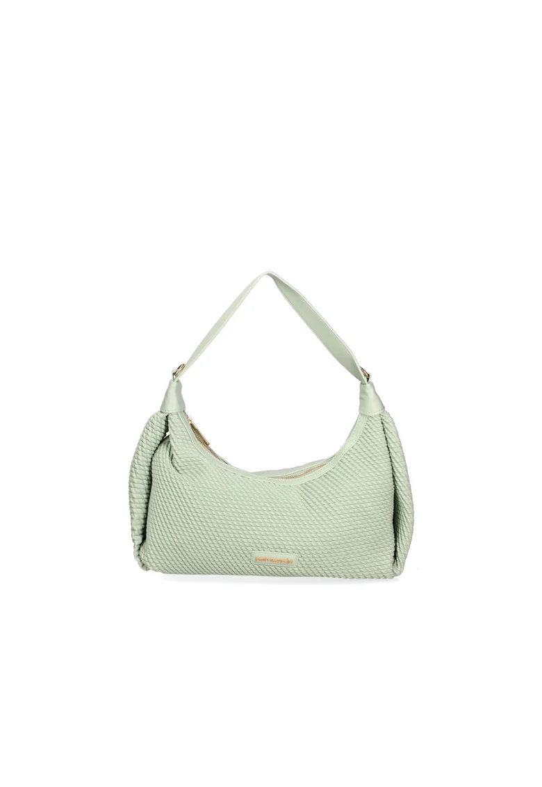Geanta hobo de piele ecologica, Verde