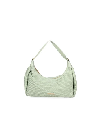 Geanta hobo de piele ecologica, Verde