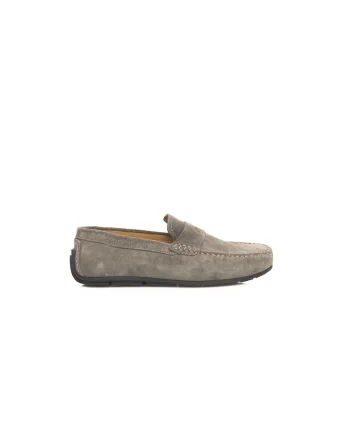 Pantofi loafer de piele intoarsa, Gri