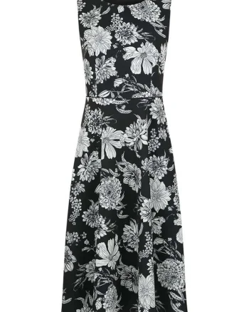 Rochie fara maneci cu imprimeu floral