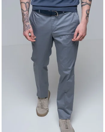 Pantaloni chino cu buzunare oblice, Albastru prafuit