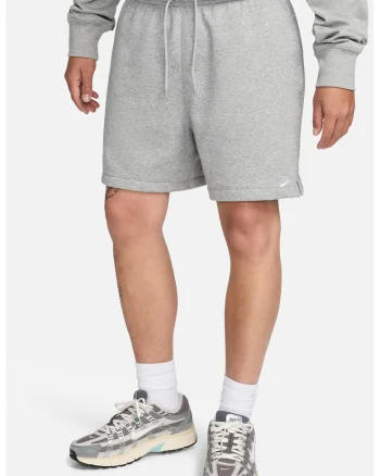 Pantaloni scurti cu snur si buzunare, Gri melange