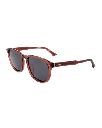 Ochelari de soare cu lentile polarizate si logo, Maro cognac