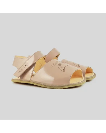 Sandale Barefoot din piele naturala, Shun, Roz, Roz pal