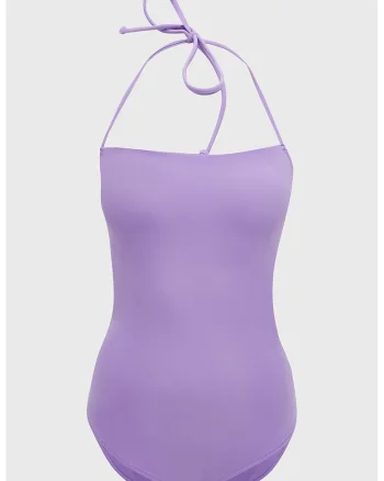 Costum de baie intreg cu decupaje laterale, Lila