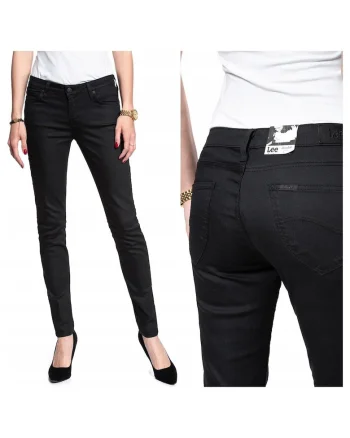 Blugi Dama,  Scarlett, W25-L33, Bumbac, Fermoar, Lungi, Talie Medie, 5 Bunzuare, High-Quality, Negru