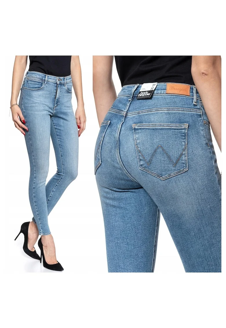 Blugi dama,  High Rise Skinny, 20950-184, Bumbac, Lungi, Petite, Denim, W24-L32 US, Albastru