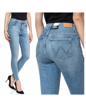 Blugi dama,  High Rise Skinny, 20950-184, Bumbac, Lungi, Petite, Denim, W24-L32 US, Albastru