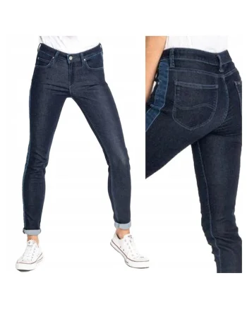 Blugi Dama,  Scarlett Dressed W28-L33, Bumbac, Fermuar, Lung, 72 Buzunare 2 Mari 2 Medii Exterioare1 Mic Interior, Talie Regulara, Albastru