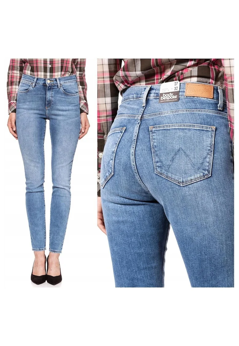 Blugi dama,  High Rise Skinny, 10625-184, Bumbac, Lungi, Petite, Denim, W24-L32 US, Albastru
