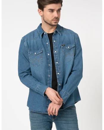 Camasa regular fit din denim, Albastru inchis