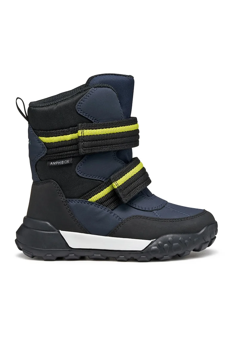 Ghete cu velcro, Negru/Bleumarin