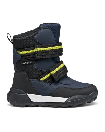 Ghete cu velcro, Negru/Bleumarin