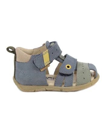 Sandale din piele intoarsa cu inchidere velcro