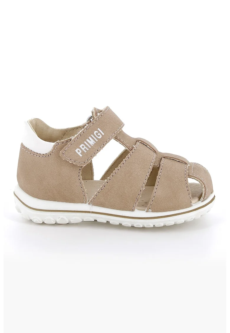 Sandale din piele intoarsa sintetica cu inchidere velcro