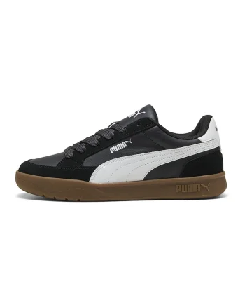 Pantofi sport Park LT de piele ecologica cu garnituri de piele intoarsa, Negru/Alb optic