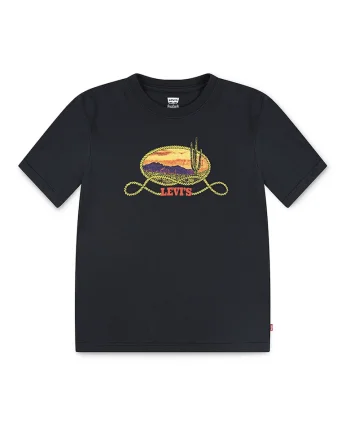 Tricou din amestec de bumbac cu logo, Negru stins